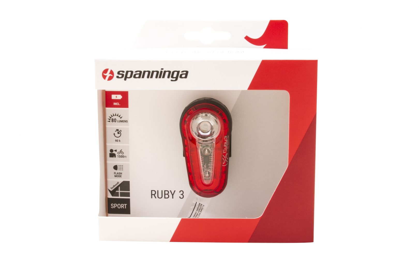 Ruby 3 flash rearlight package front