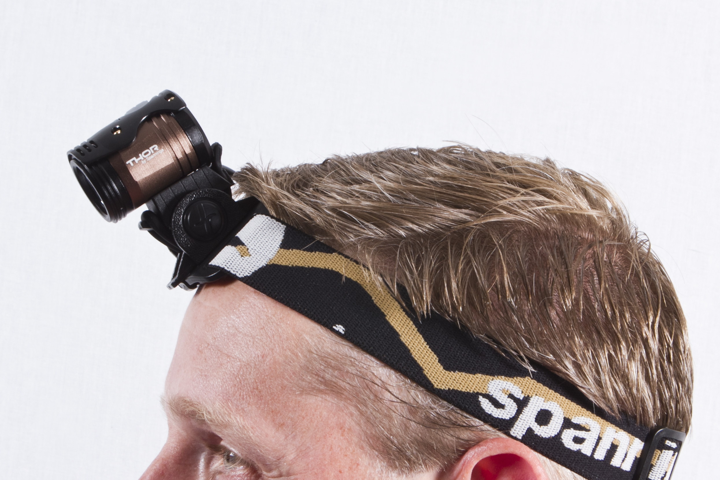 Thor 1100 on headband with adaptor