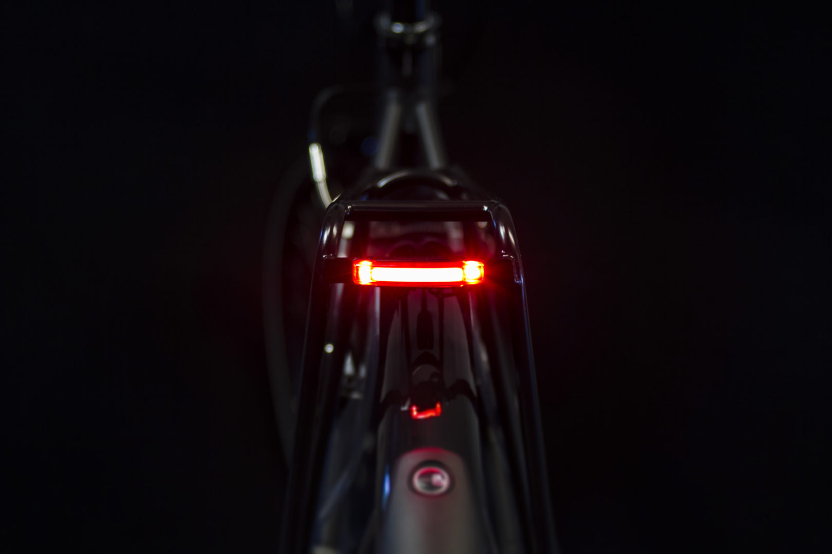 Pimento Speed rearlight for speed e-bike on bike with light and brake light on