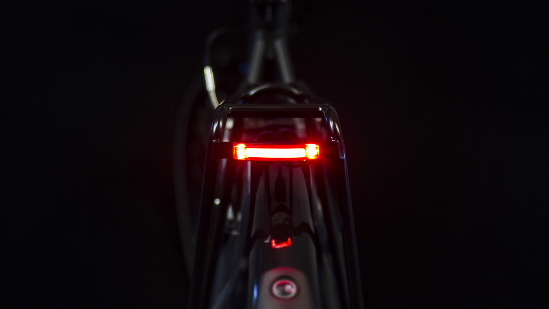 Pimento Speed rearlight for speed e-bike on bike with light and brake light on